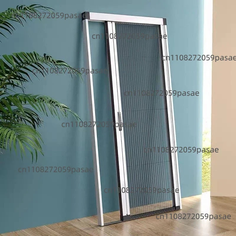 Trackless Retractable Pleated Mesh Screen Door | Custom Aluminium