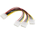 4-Pin Molex IDE Male to 3-Port Female Power Splitter Cable