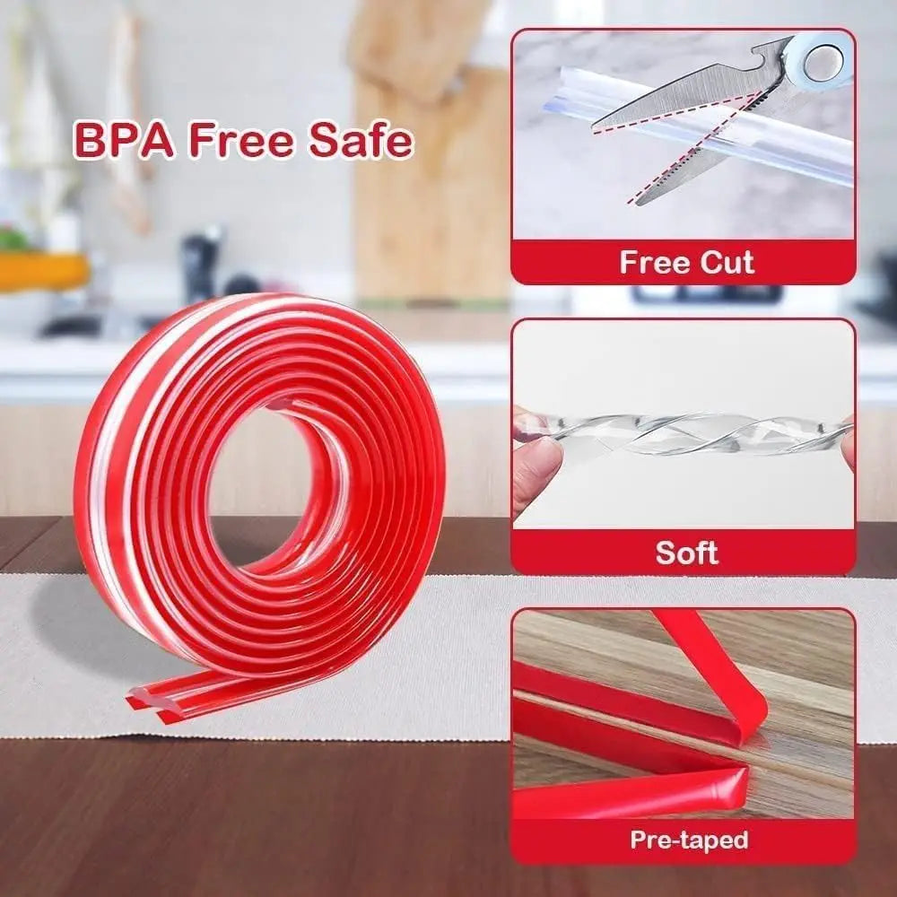 Self Adhesive Proofing Transparent Sharp Corner Guard Strip Soft