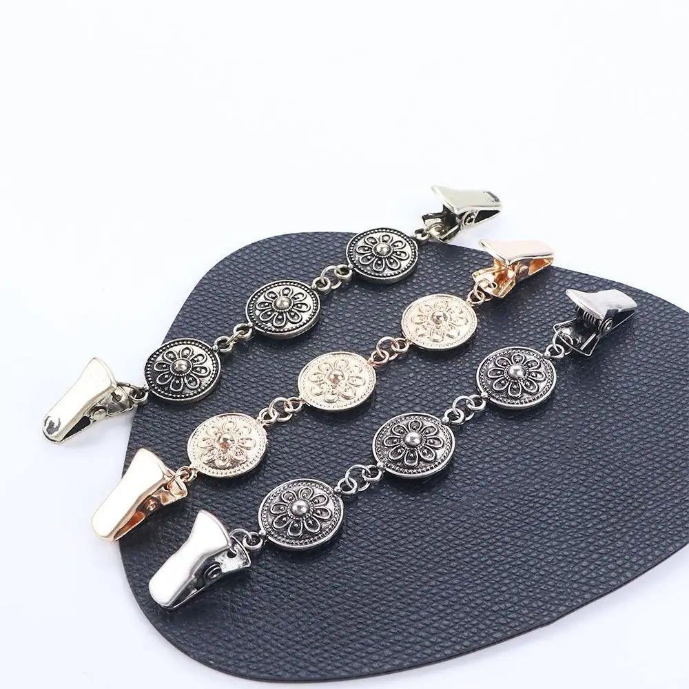 Retro Alloy Cardigan Clip | Vintage X-Shape Sweater Fastener