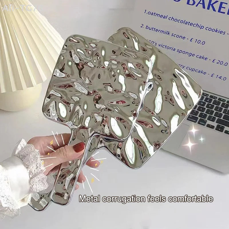 Electroplated Handheld Makeup Mirror – Round & Square S/M/L