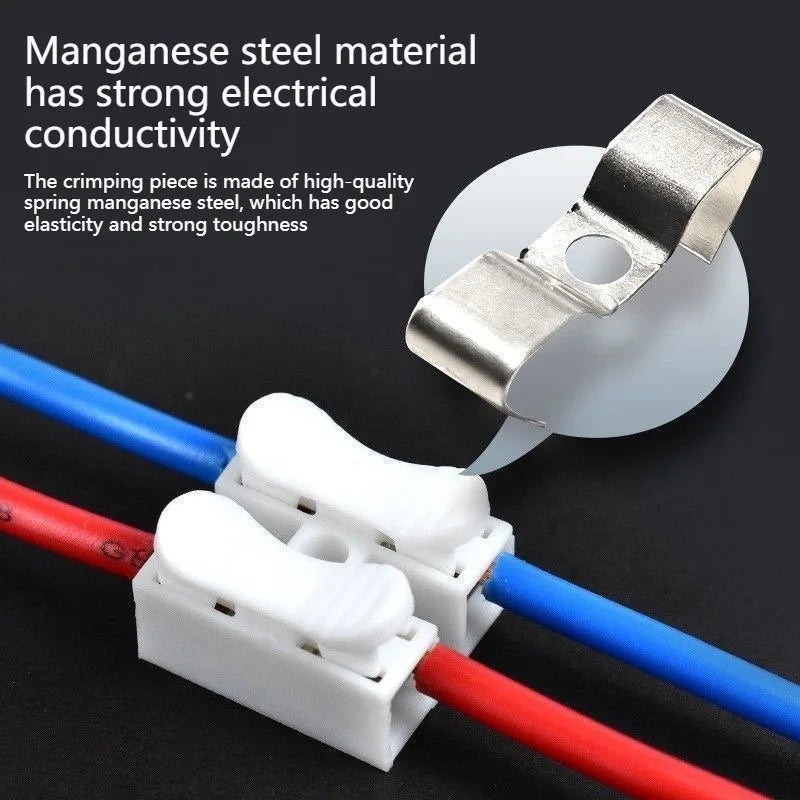 Spring Clamp Wire Connector Set – No-Screw Terminal Block 1P 2P