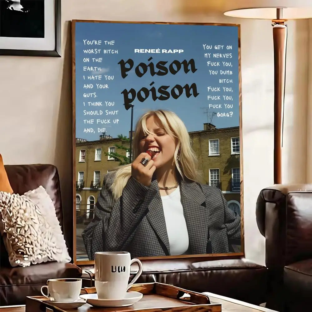Renee Rapp Self-Adhesive Poster Sticker | Modern Wall Art