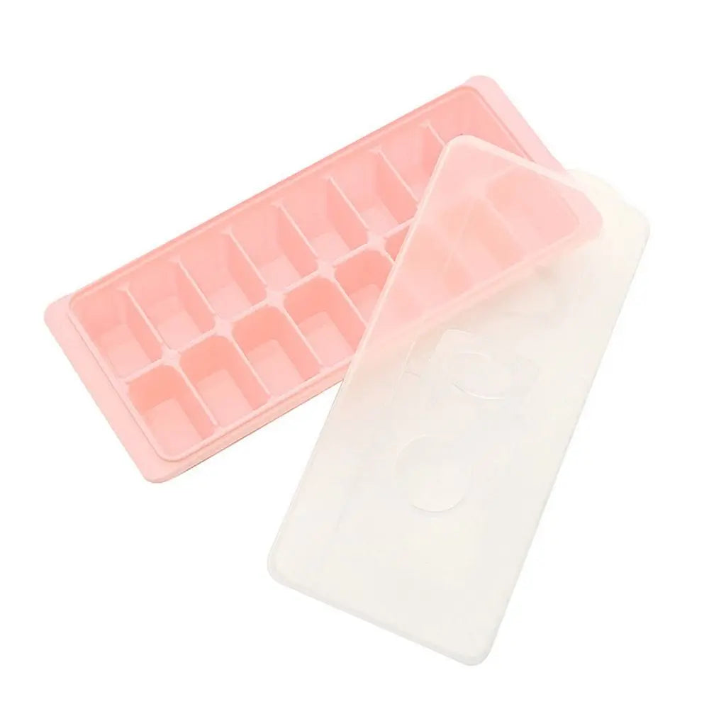 16-Cube Stackable Ice Cube Tray with Lid – Reusable & Easy Fill