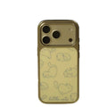 Cute Yellow Cat Epoxy iPhone Case | Shockproof Silver Edge TPU
