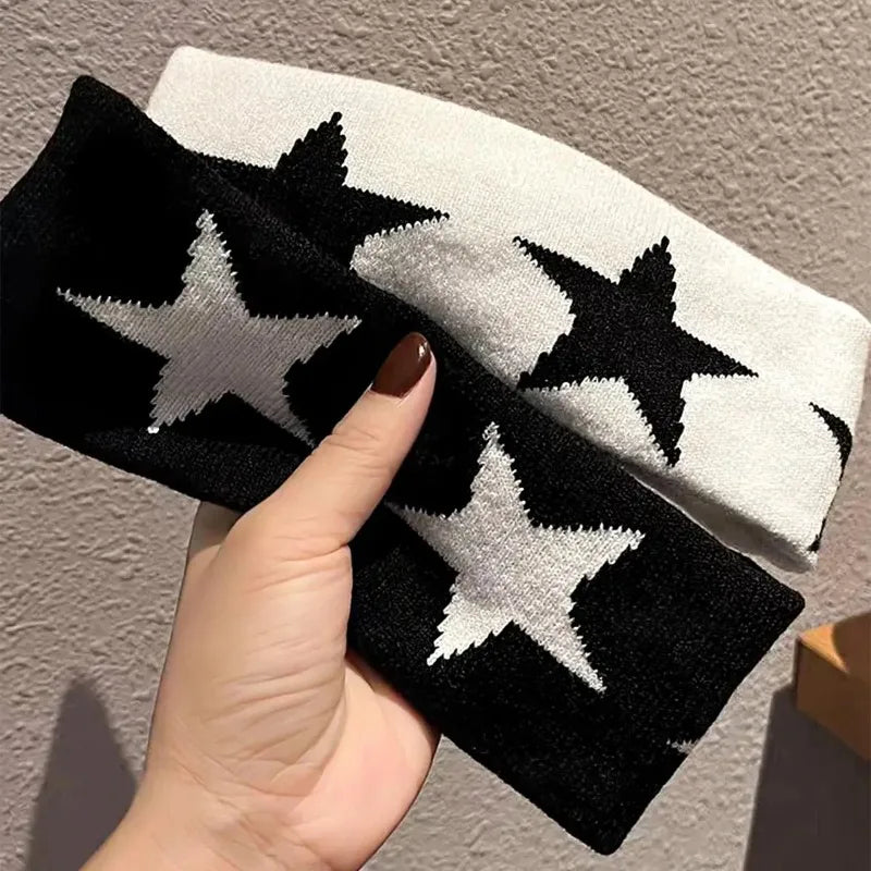 Women's No-Slip Star Print Headbands – Yoga & Workout Hair Wraps
