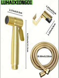 Golden Handheld Bidet Sprayer Set | Stainless Steel & 59" Hose