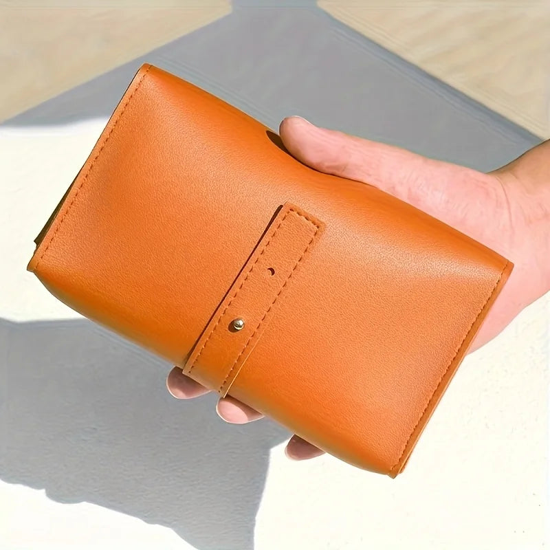 PU Leather Multi-Compartment Tech Organizer Travel Case