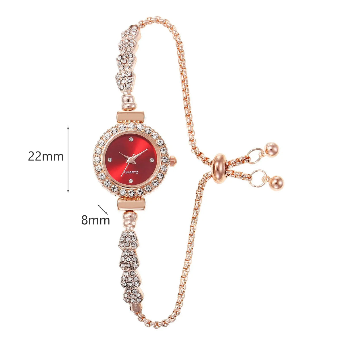 Women's Crystal Bracelet Watch | Chain Link Bangle Analog Watch