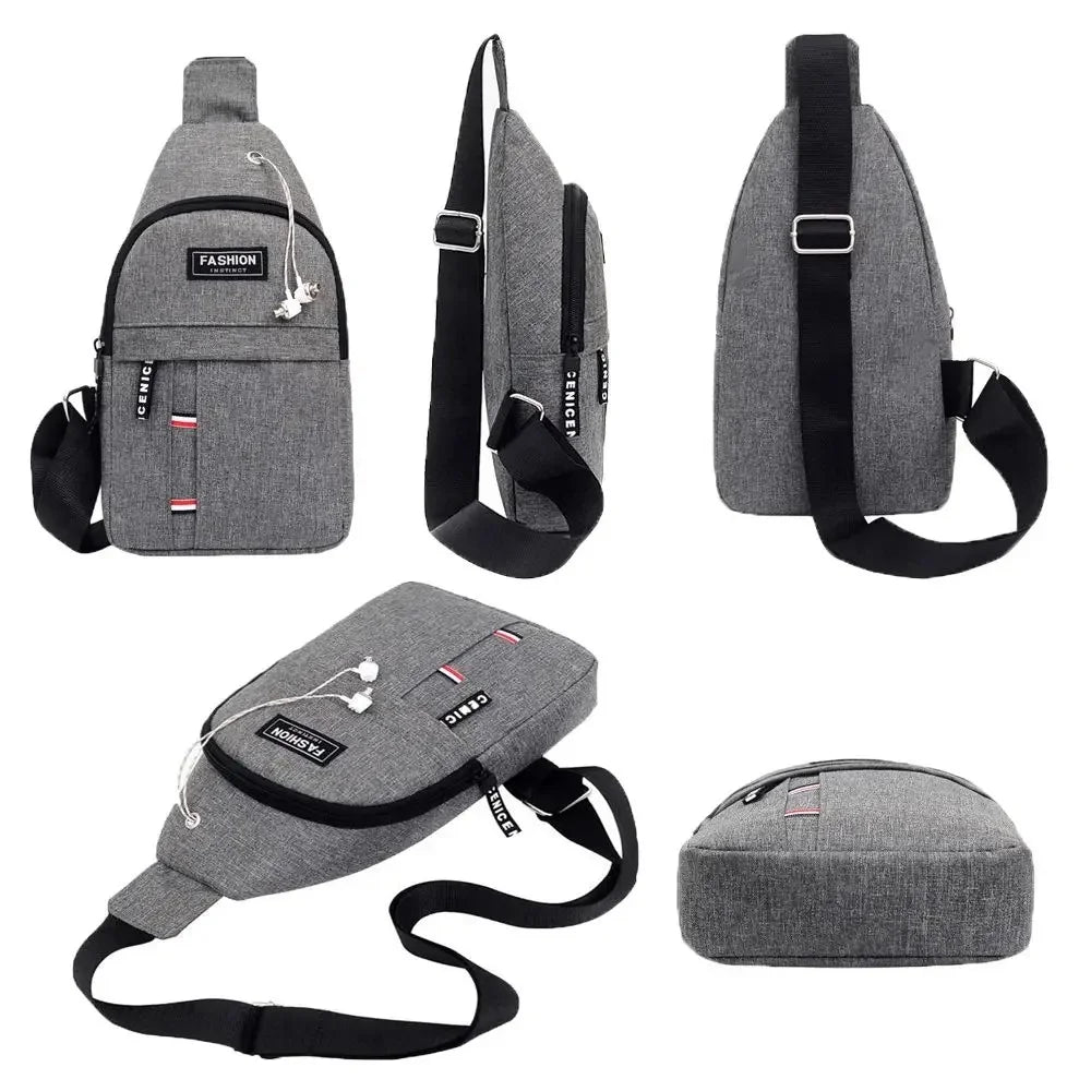 Men's Canvas Waist Bag | Waterproof Adjustable Crossbody Pack