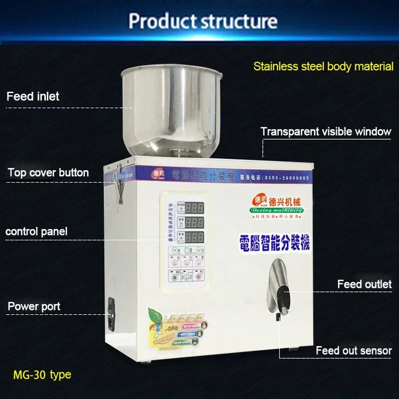 1–30g Auto Tea & Particle Filling Packing Machine 110V/220V