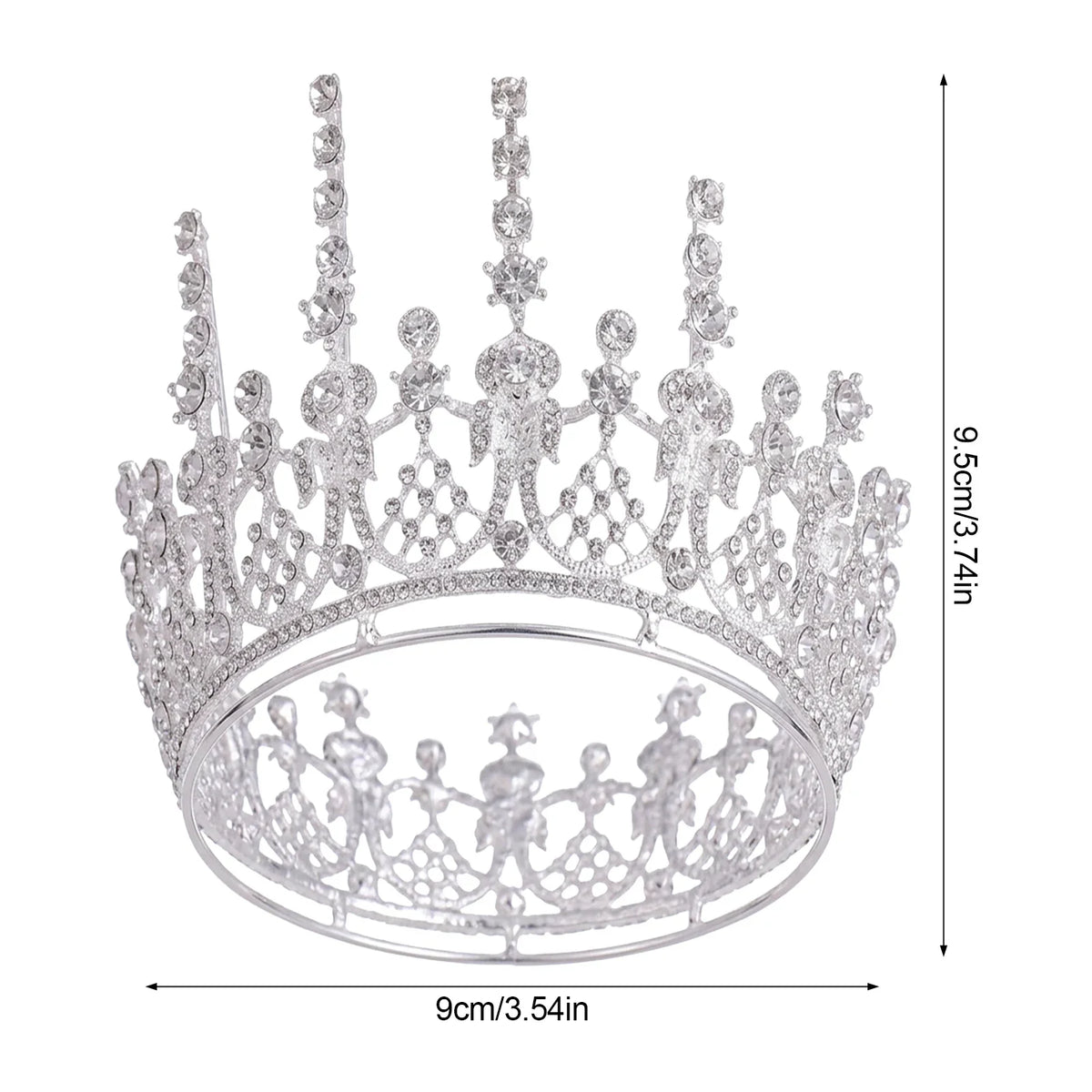 Baroque Gold Bridal Tiara Crown | Wedding Headpiece