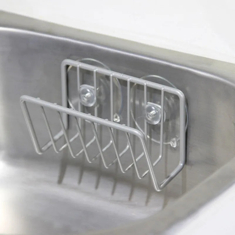 Stainless Steel Sponge Holder | Suction Cup Sink Caddy