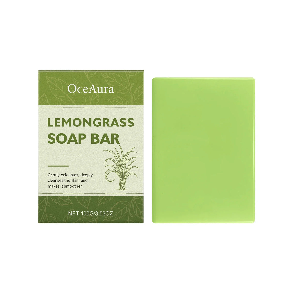 OceAura Lemongrass Exfoliating Soap – Herbal Daily Bath Bar