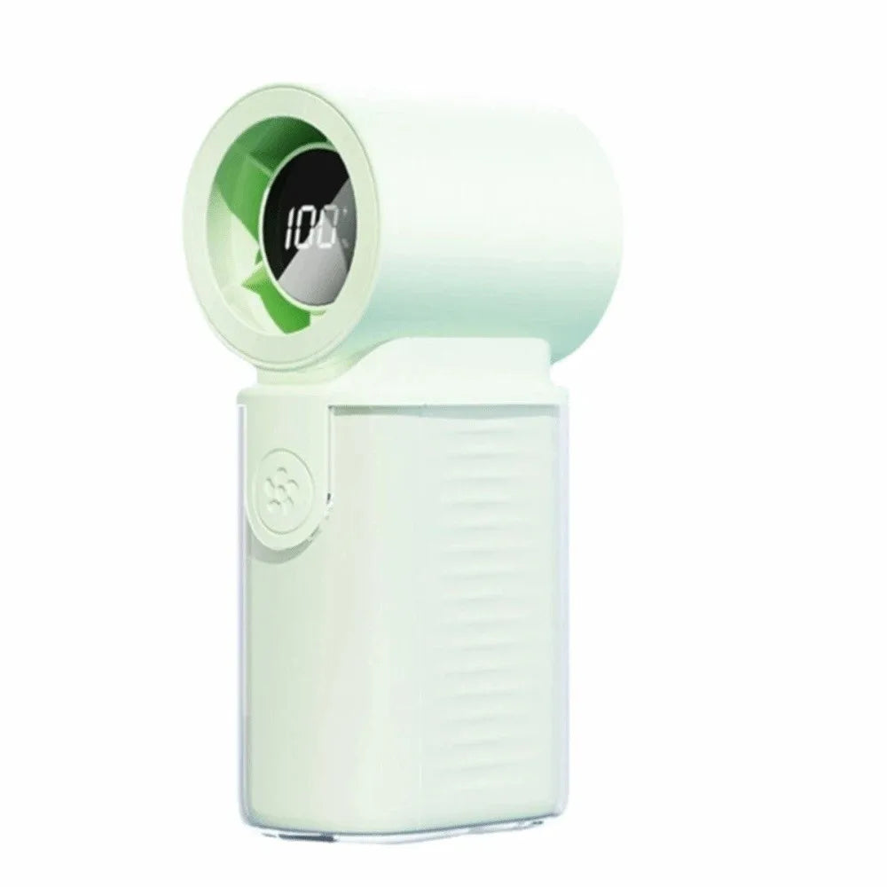 Mini Handheld Fan 3000mAh USB Rechargeable 5-Speed LED Display
