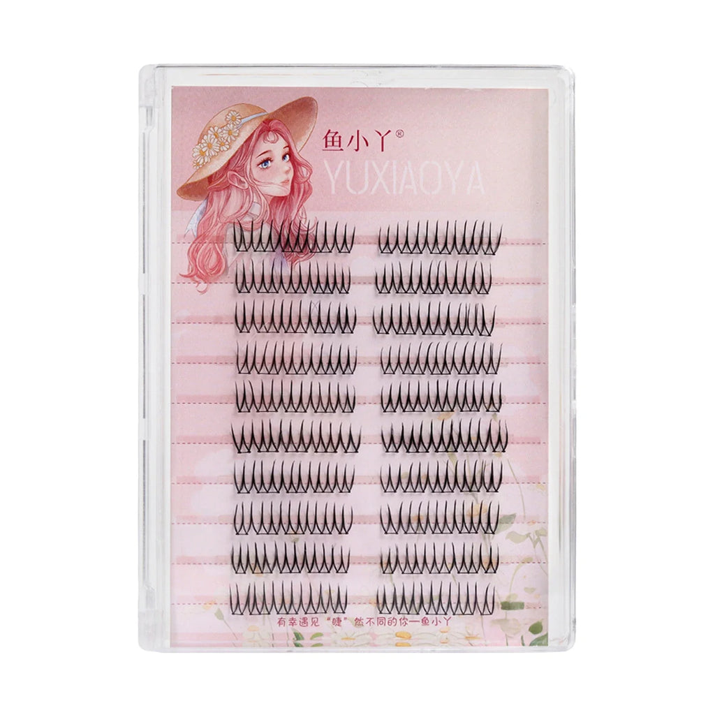 C Curl 8–12mm Wispy DIY Eyelash Clusters | Black Stem