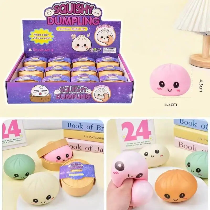 Slow Rebound Dumpling Squeeze Toy – Soft TPR Fidget Ball