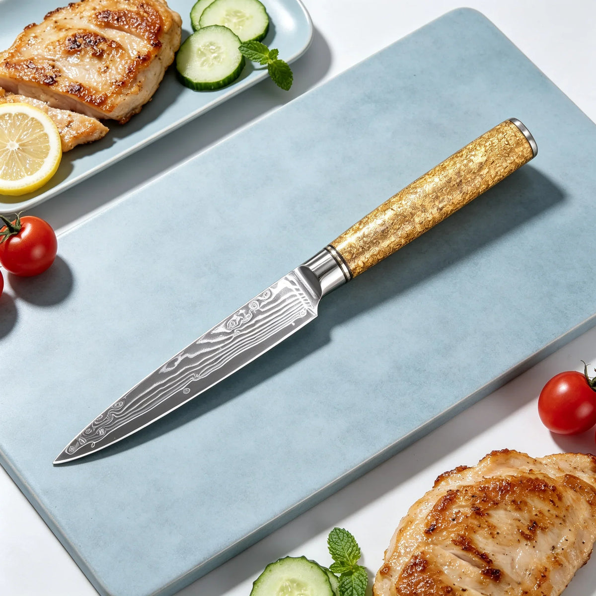 Damascus Steel 67-Layer Paring Knife – Sharp Kitchen Knife