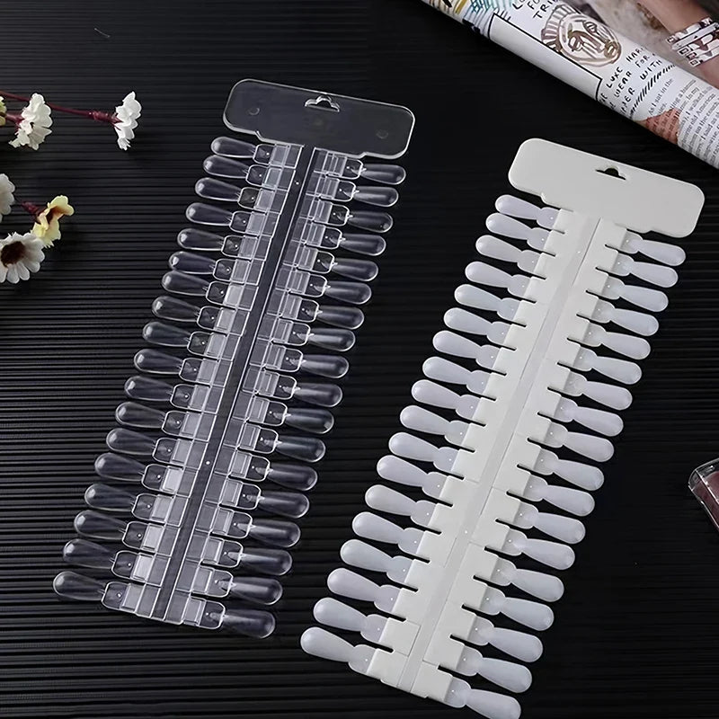 36-Piece Teardrop Nail Tips Display Rack | Gel Polish Practice