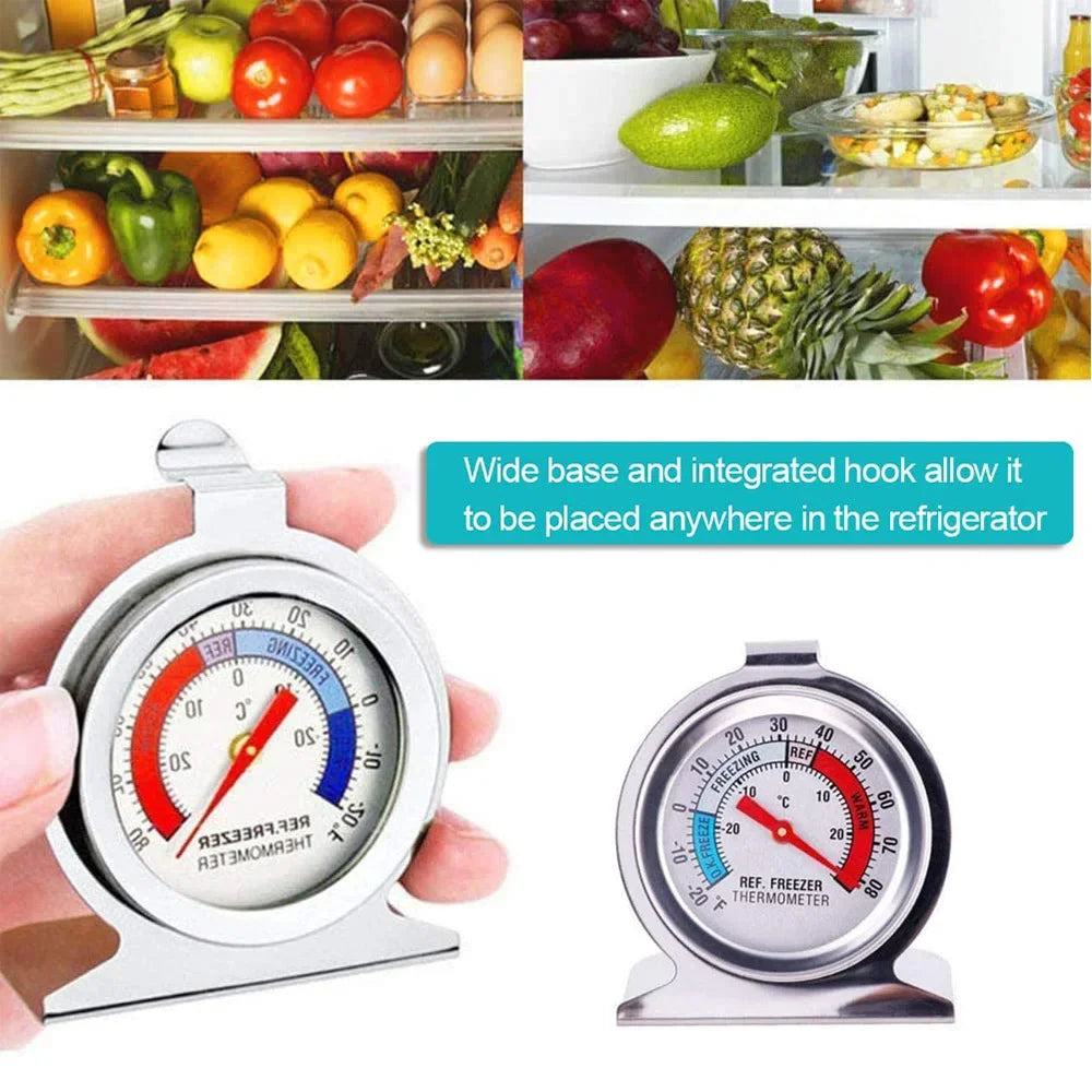 Refrigerator Freezer Thermometer – Large Dial, No Battery