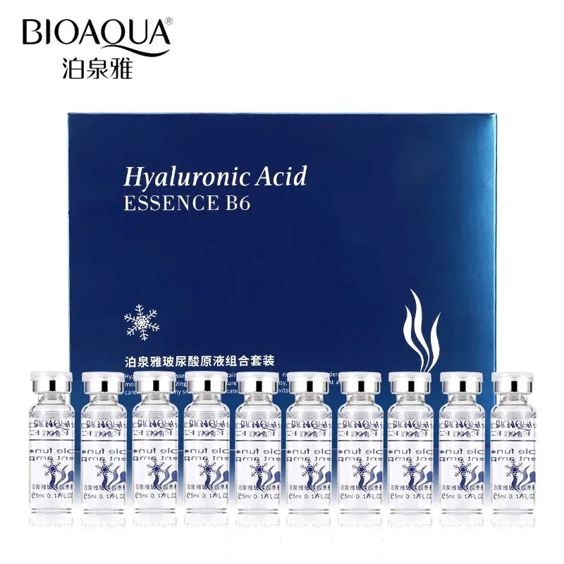 BIOAQUA Hyaluronic Acid Serum Set – 10 x 5ml Vitamin Ampoules