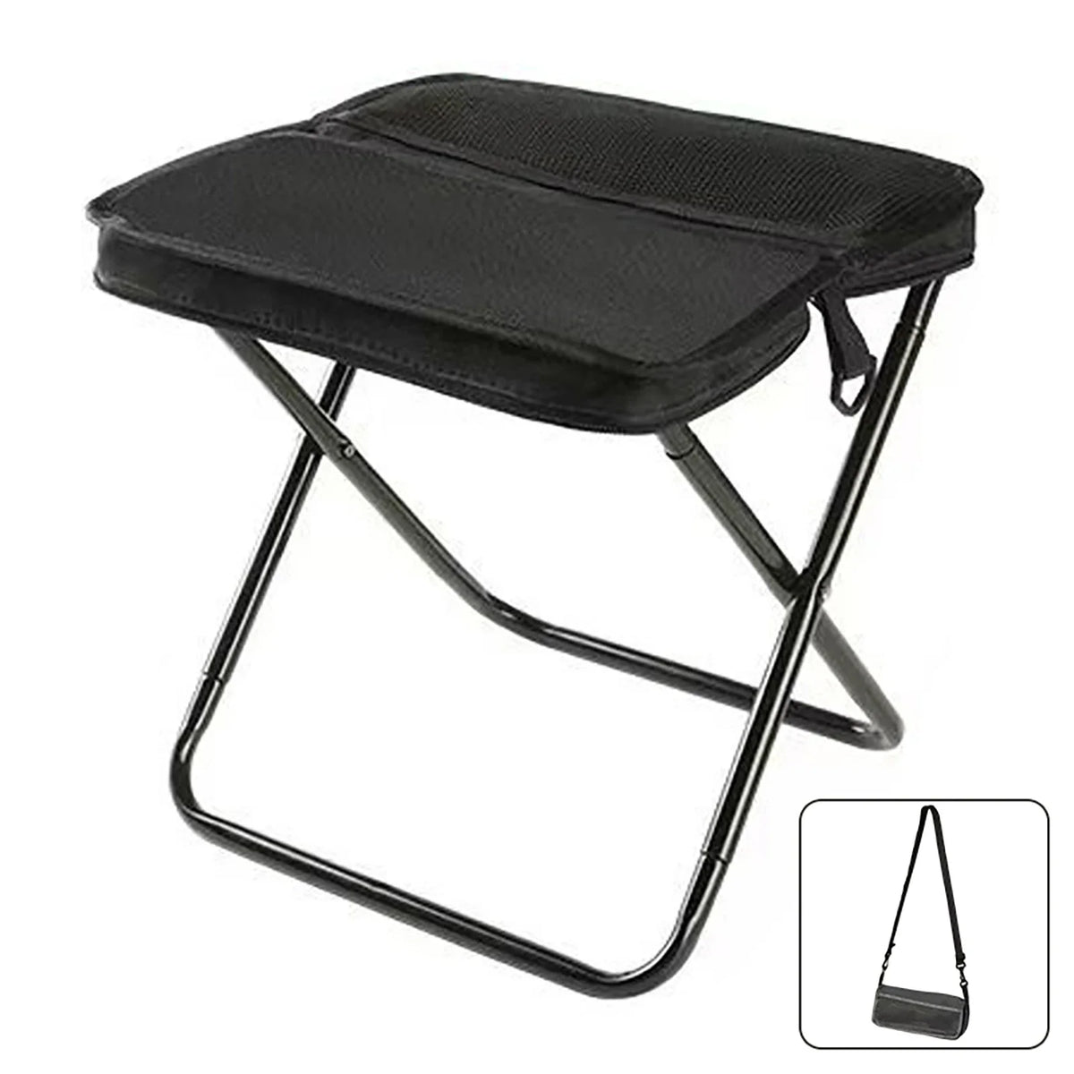 Portable Folding Camping Stool with Carry Bag – Lightweight