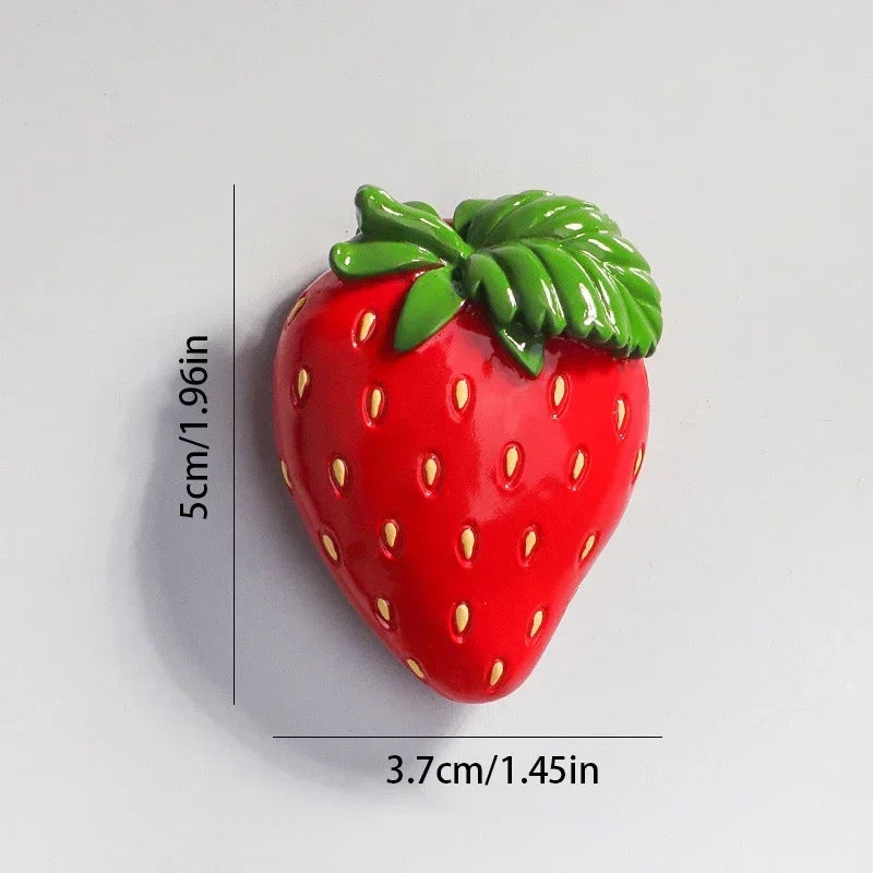 Creative Fridge Magnet Decor 3D Cute Cartoon Fruit Message Board