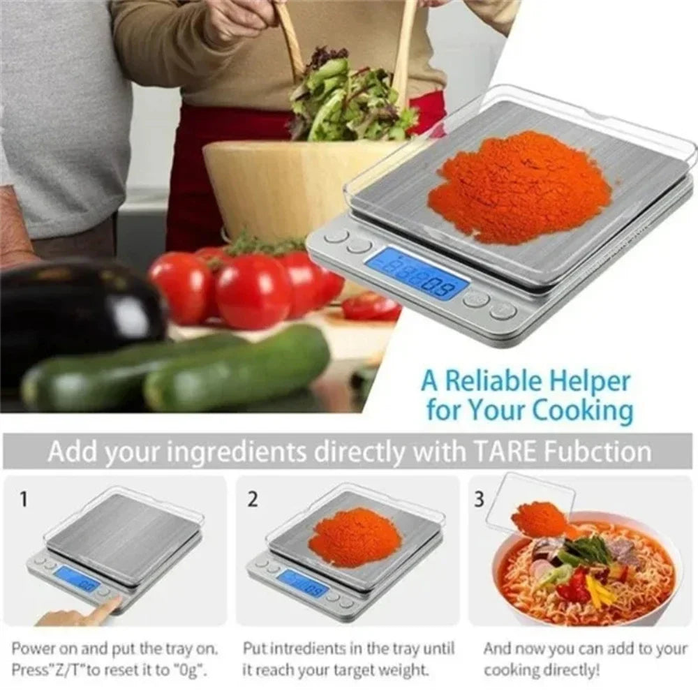 Digital Precision Scale 3000g/0.1g – Kitchen & Jewelry Scale