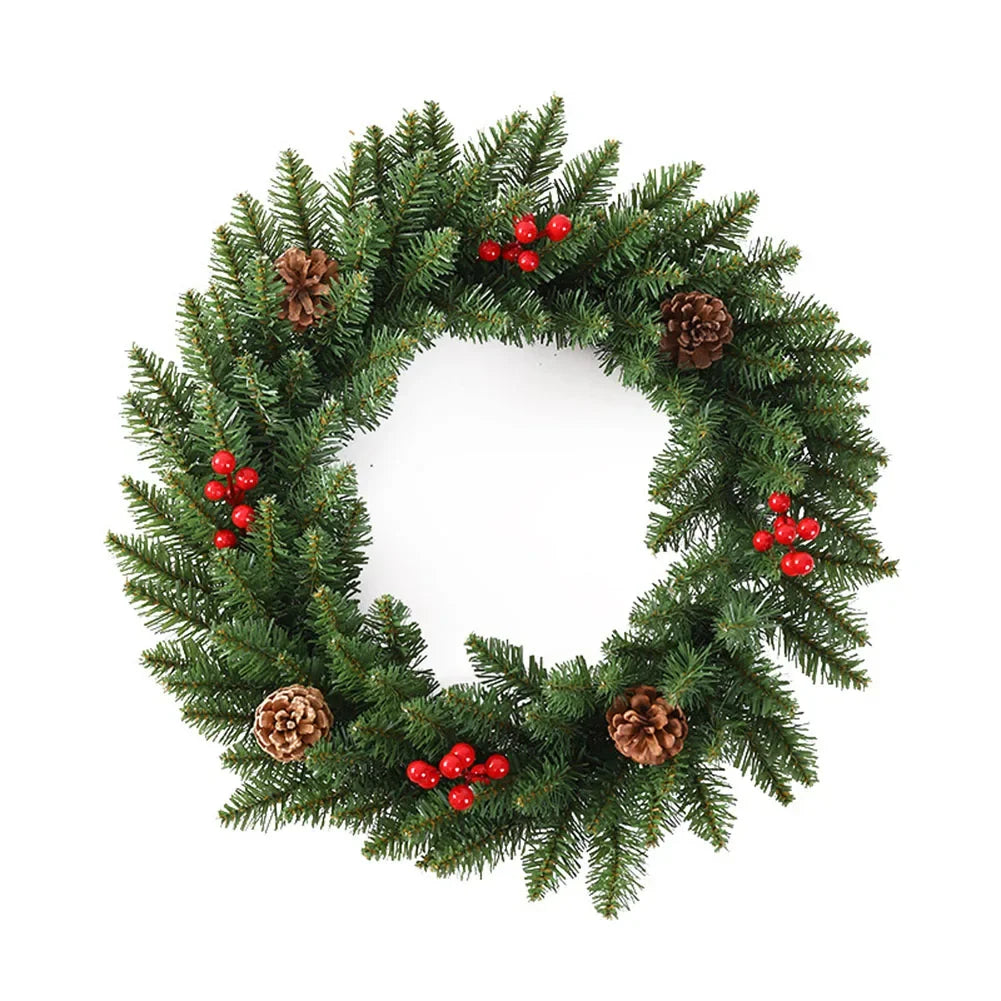 Artificial Christmas Pine Cone Wreath – 30 & 40cm Door Decor