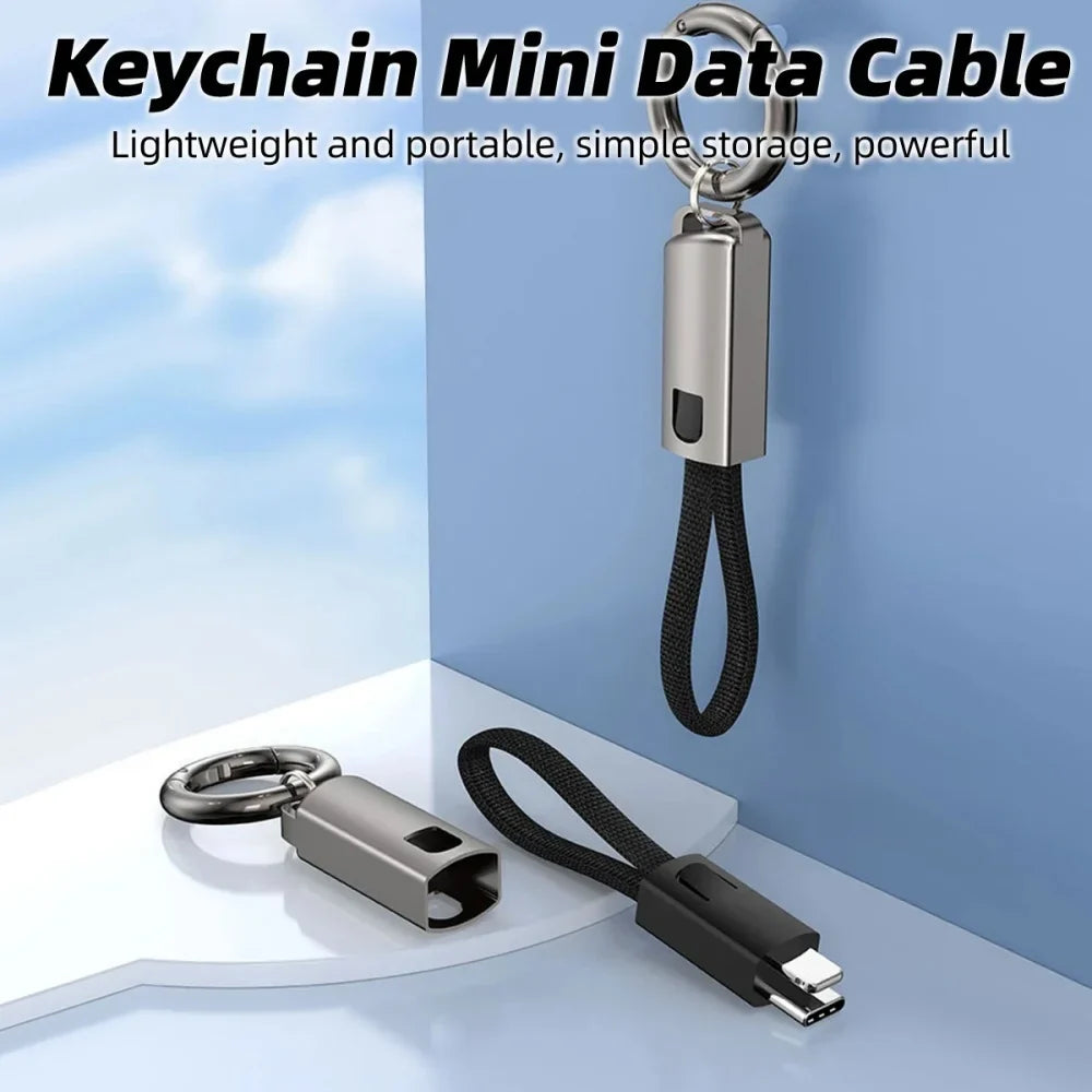 PD 65W USB-C to USB-C Keychain Fast Charging Cable 10cm