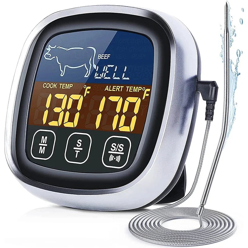 Digital Meat Thermometer – Instant Read Waterproof BBQ Probe