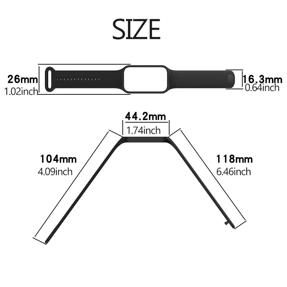 2-in-1 TPU Case & Silicone Band for Amazfit Band 7 Sport Strap