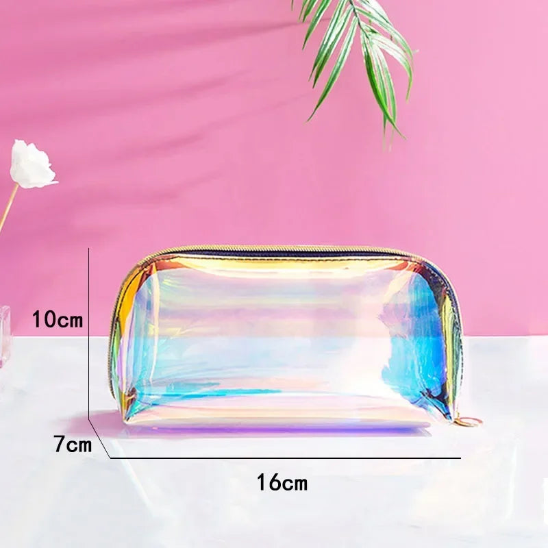 Clear PVC Laser Cosmetic Bag – Transparent Mini Makeup Pouch