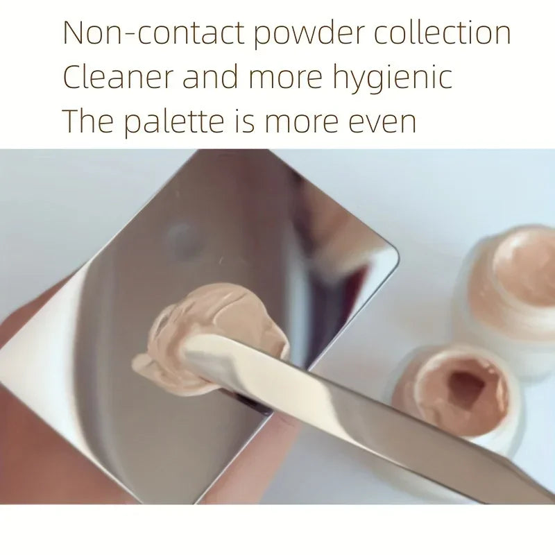 Stainless Steel Makeup Foundation Spatula & Ring Palette Set
