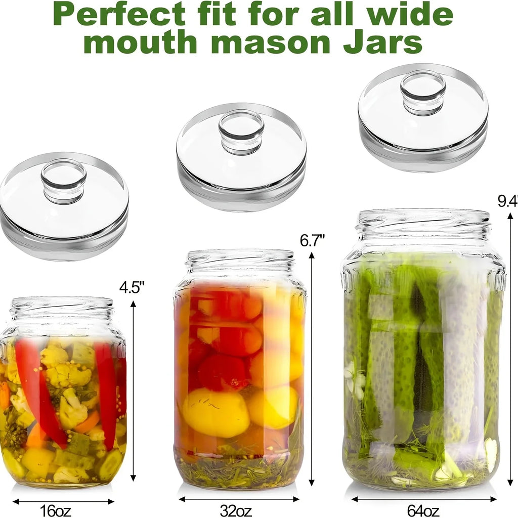 Glass Fermentation Weights Wide-mouth Mason Jars Pickling Stones