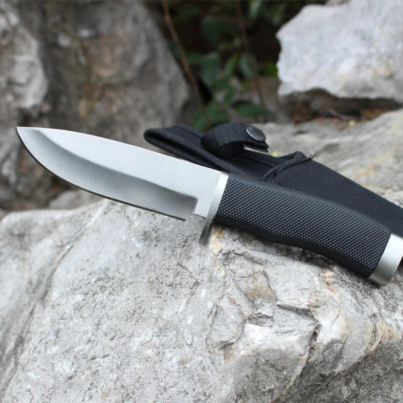 Fixed Blade EDC Knife – Stainless Steel Outdoor Knife & Sheath