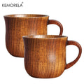 KEMORELA Wooden Coffee Mugs – Vintage Jujube Tea Design Set