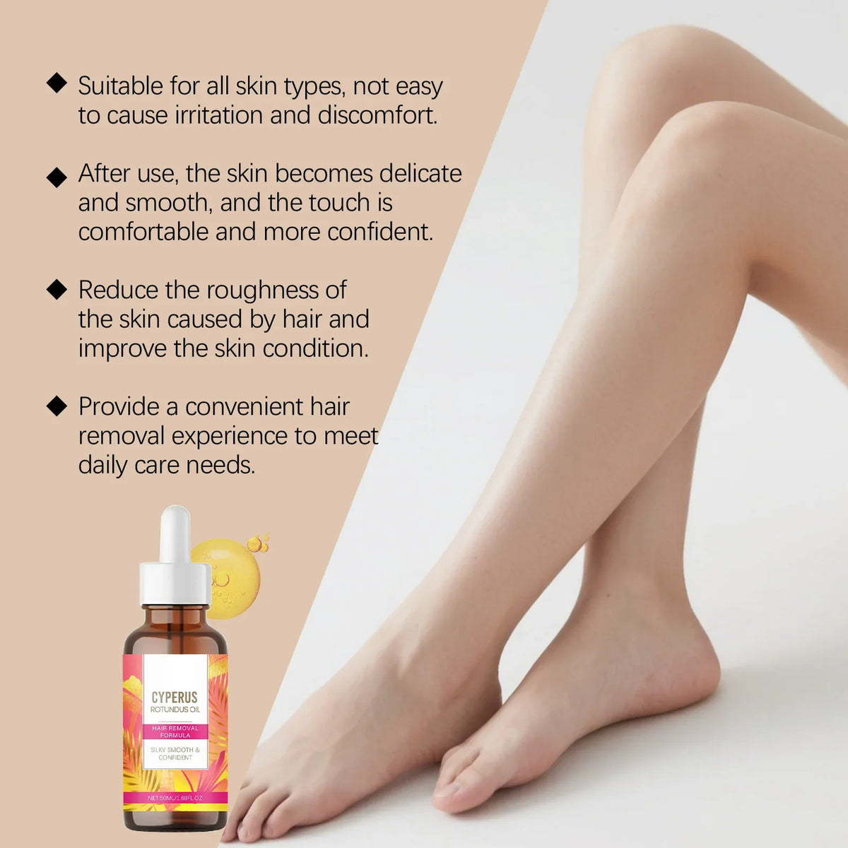 Post-Hair Removal Nourishing Essential Oil – Daily Skin Care