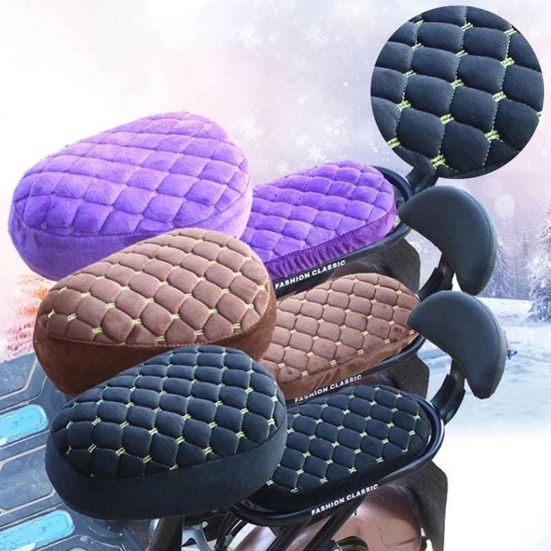 Universal Thickened Bicycle Seat Cover – Flannel, 3 Colors