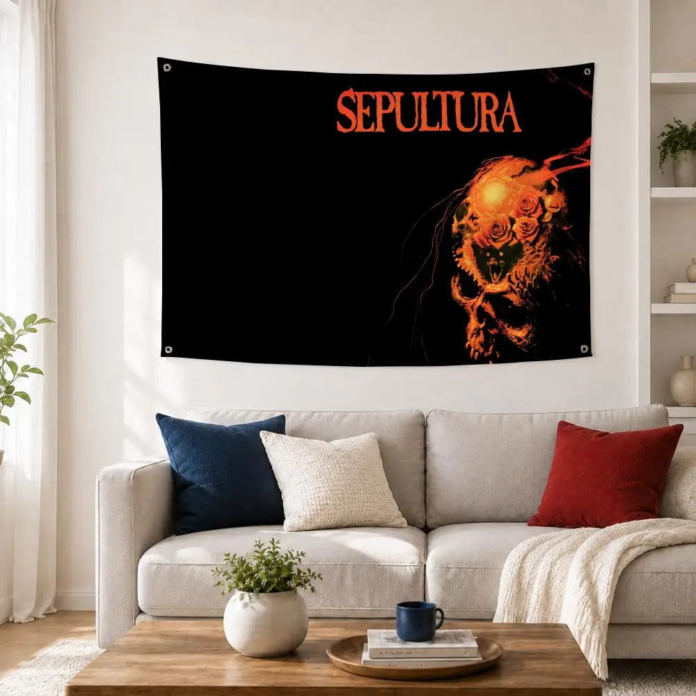 Sepultura Band Flag – Indoor & Outdoor Wall Banner Art
