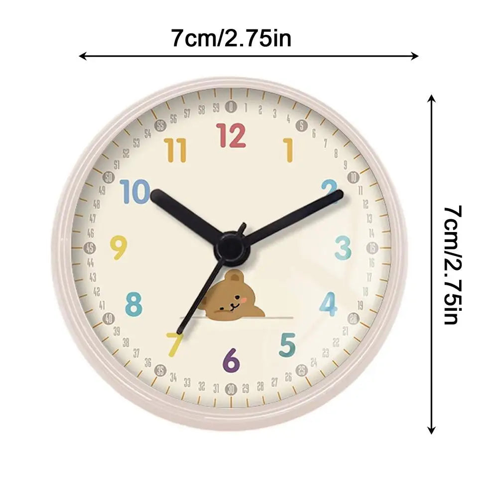 Waterproof Shower Clock Silent Bear Design | Suction Cup