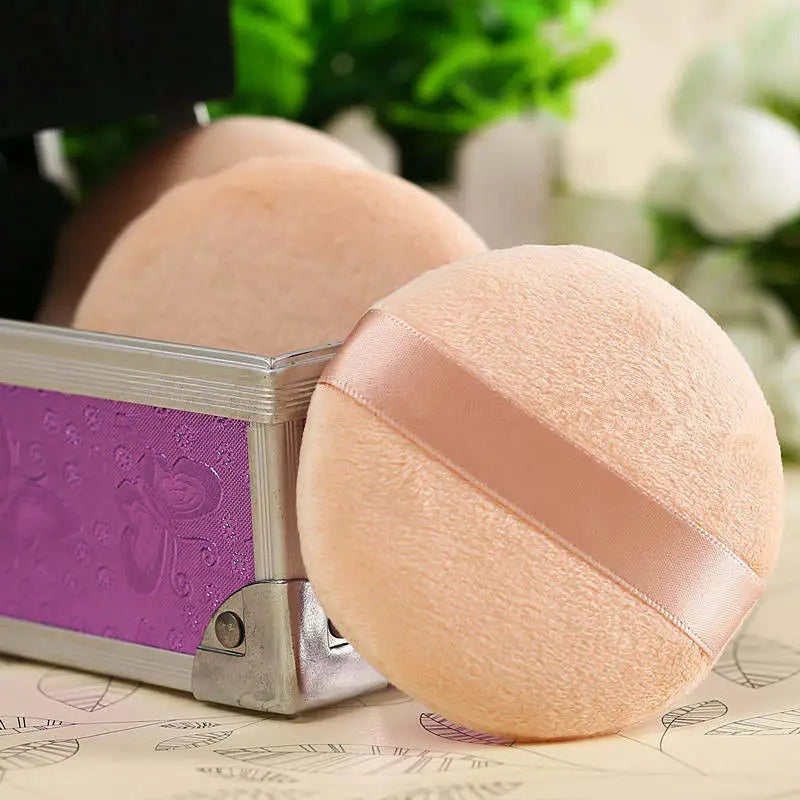 Round Facial Powder Foundation Puff Portable Soft Cosmetic Makeup