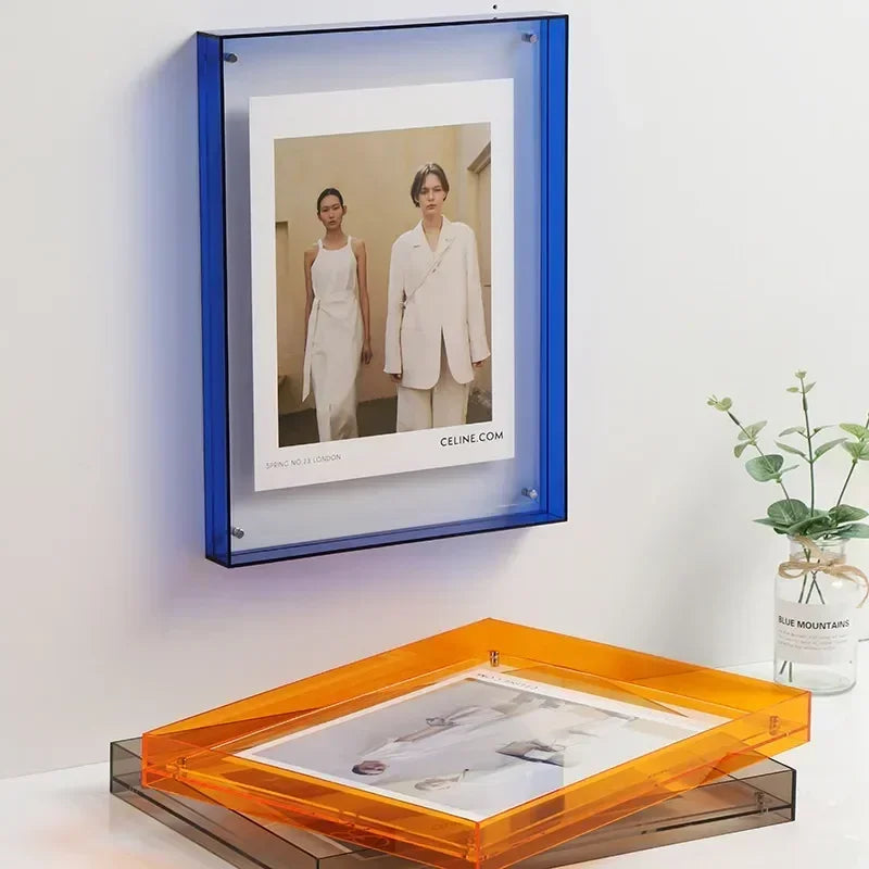 Transparent Acrylic Photo Frame – Wall Mount or Tabletop
