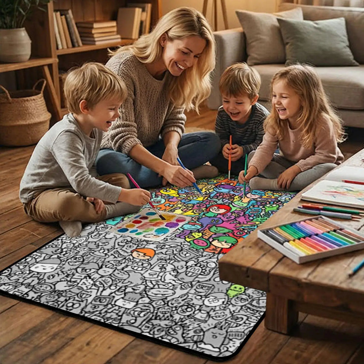 DIY Coloring Blanket with Markers | Lamb's Wool Art Blanket Gift