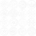 16-Pc Acrylic Sashiko Stencil Set – Flower Embroidery Templates
