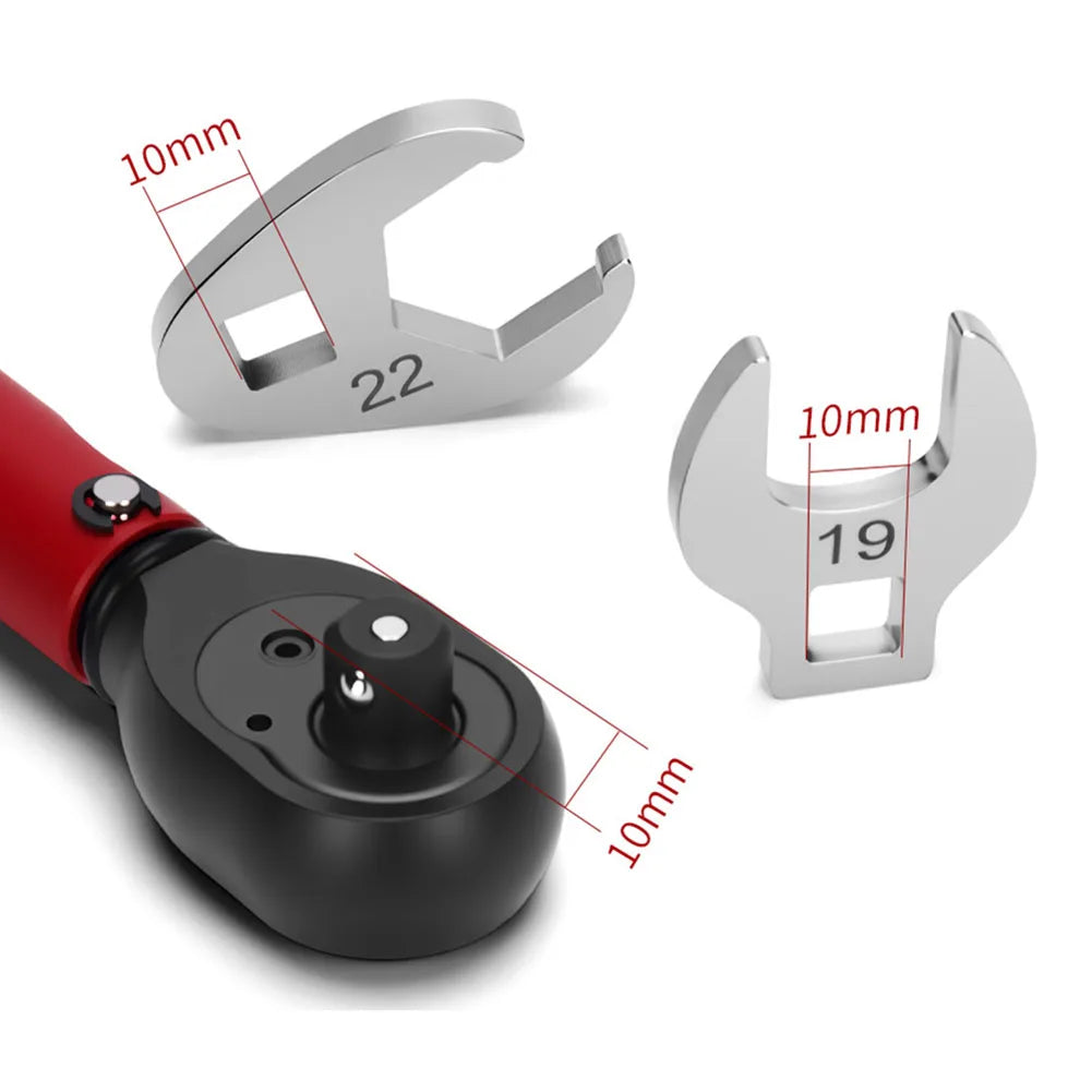 10-Pc 3/8" Drive Crowfoot Wrench Set 10–22mm Open End Spanner