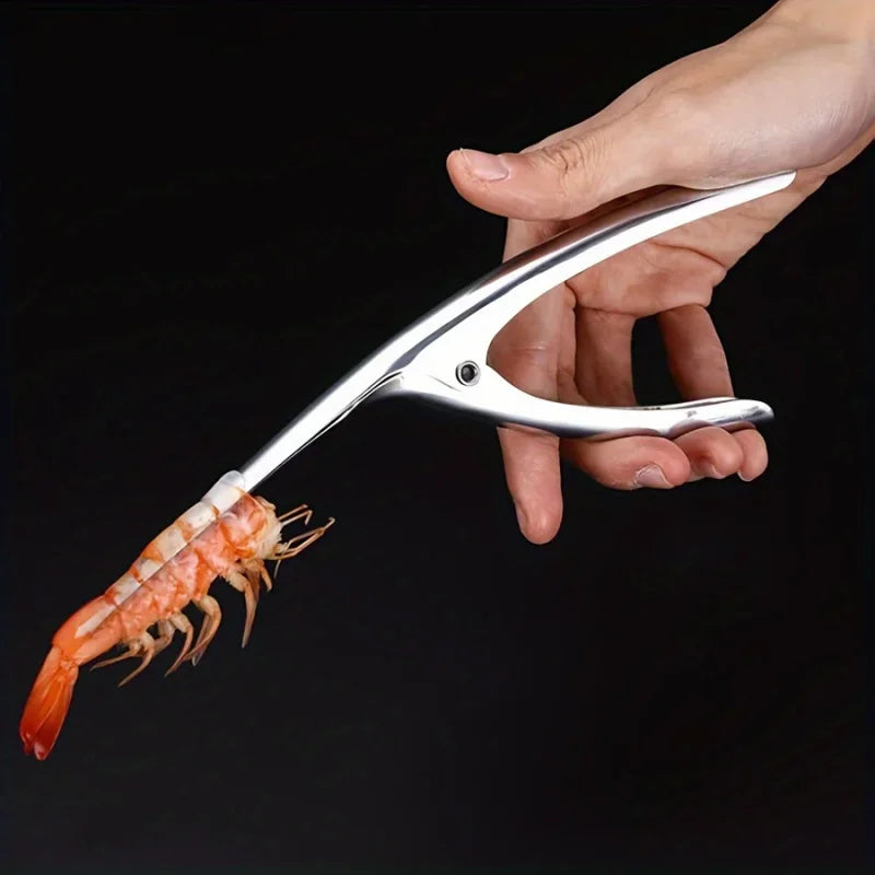 Stainless Steel Shrimp Deveined Device Ergonomic Fishbone Design Easy