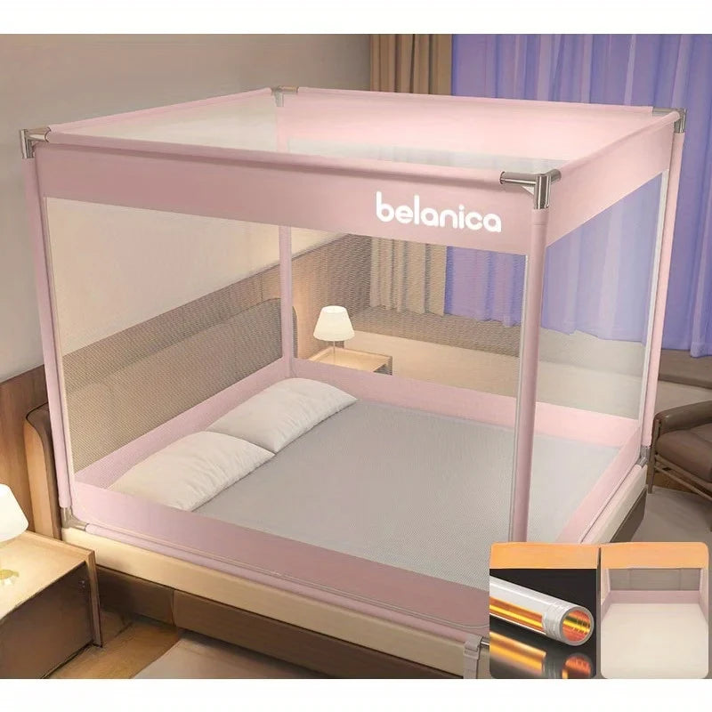 Yurt Mosquito Net for Bed – Anti-Drop Full-Bottom Canopy