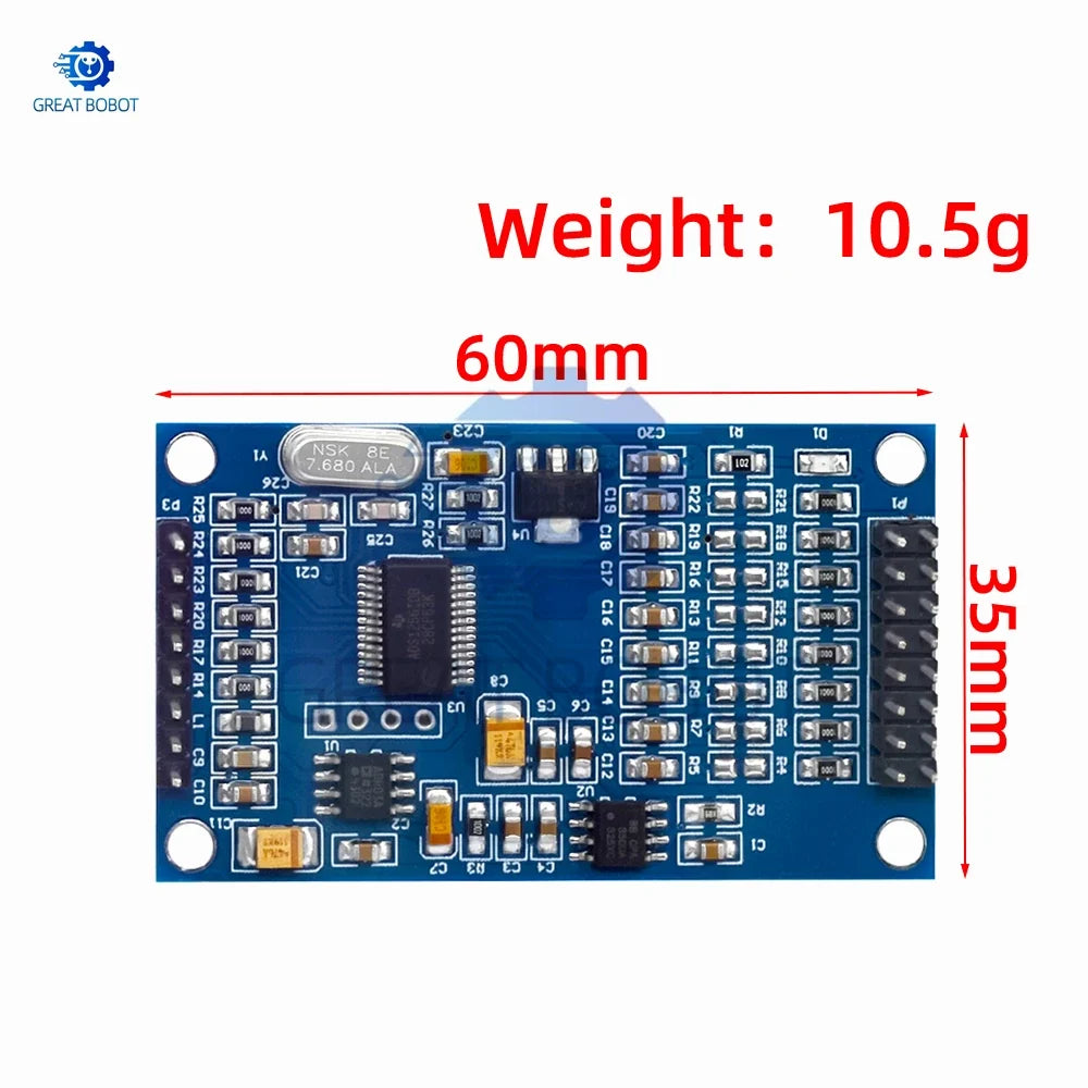 ADS1256 24-Bit 8-Channel ADC Data Acquisition Module