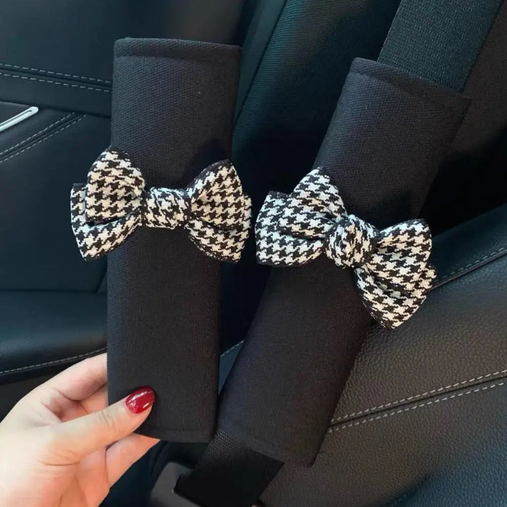 Cartoon Cute Seat Belt Shoulder Cover Bow Knot Car Decoration